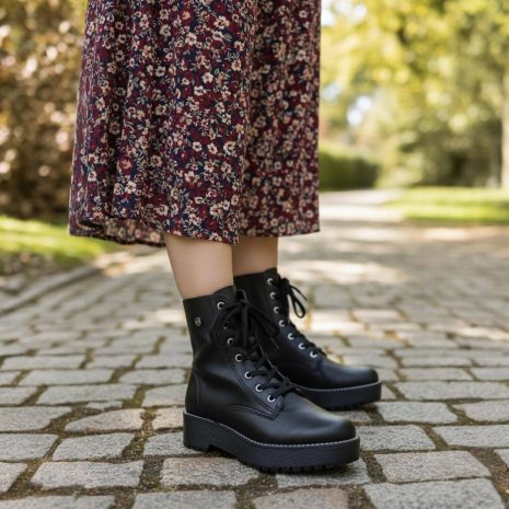 coturno feminino via marte PRETO