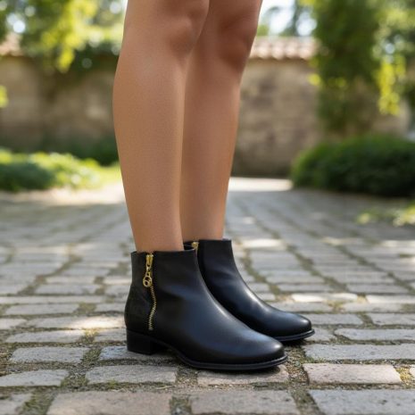 bota feminina cano curto beira rio PRETO