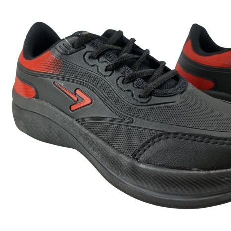 tênis esportivo masculino box 200 PRETO-VERMELHO-PRETO
