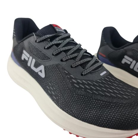 tênis esportivo masculino fila BLACK-RACING RED