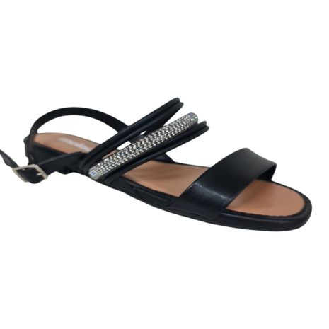 sandália feminina rasteira moleca PRETO