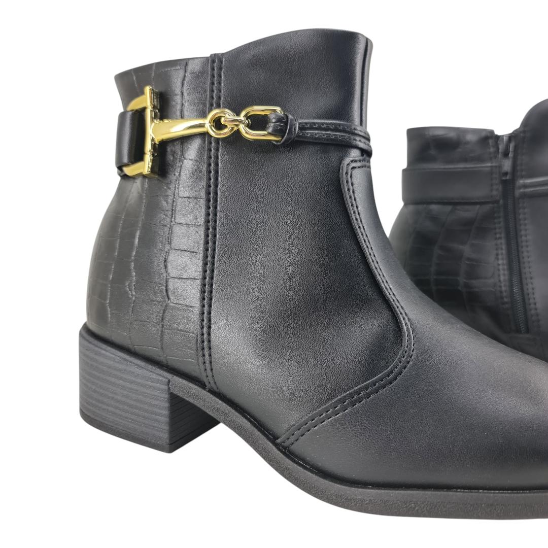 bota feminina cano curto beira rio PRETO