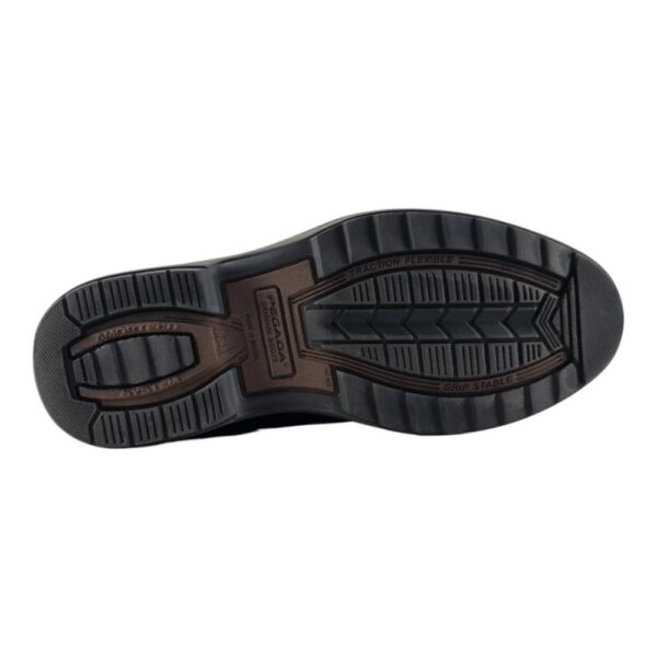 bota masculina pegada em couro