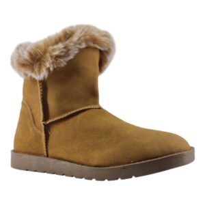 bota feminina cano curto mooncity com pele