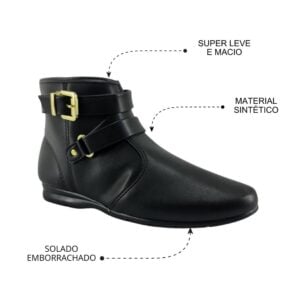 bota feminina cano curto beira rio