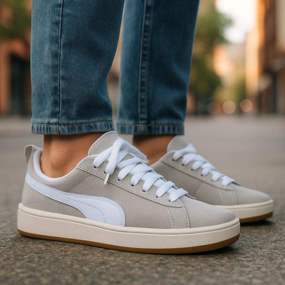 tênis masculino casual skate free time CIMENTO-BRANCO