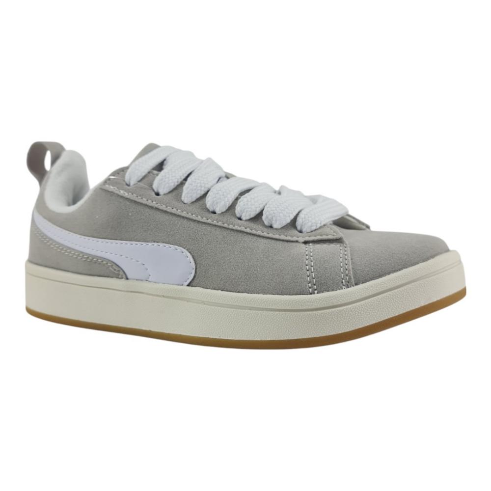 tênis masculino casual skate free time CIMENTO-BRANCO