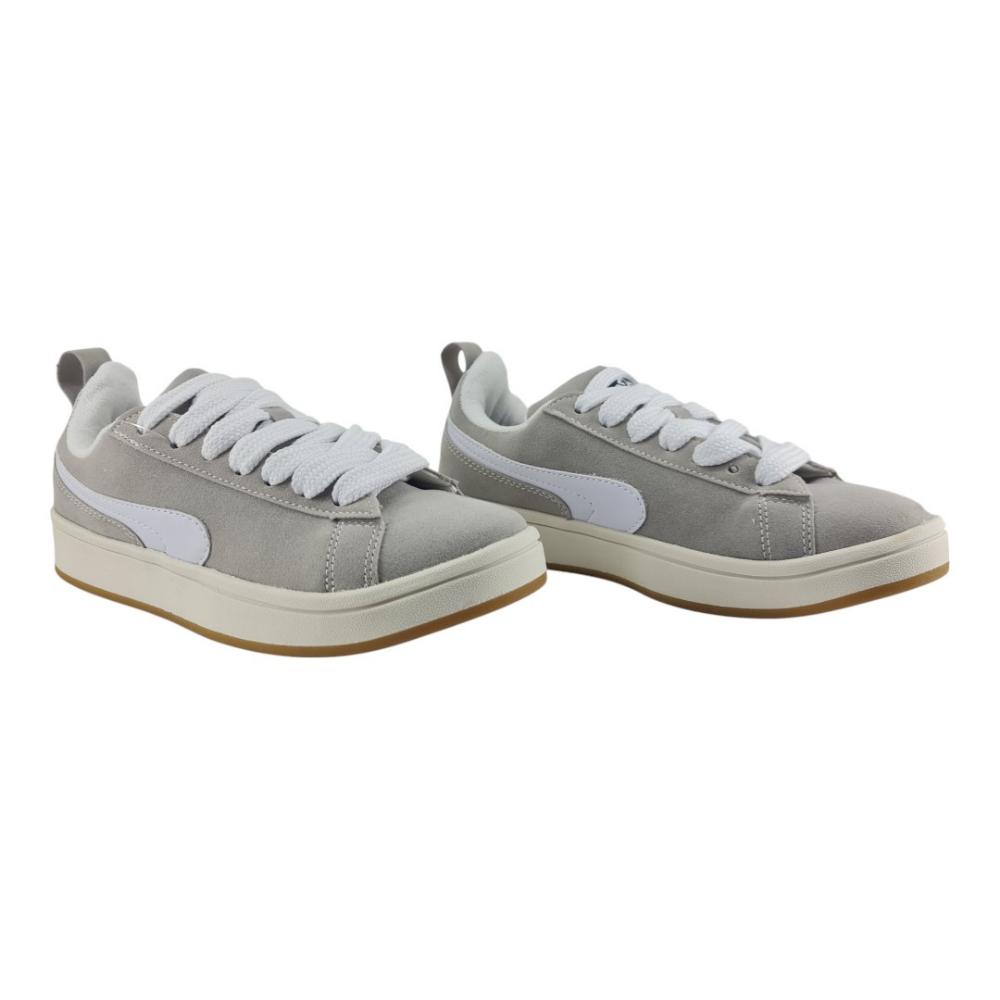 tênis masculino casual skate free time CIMENTO-BRANCO