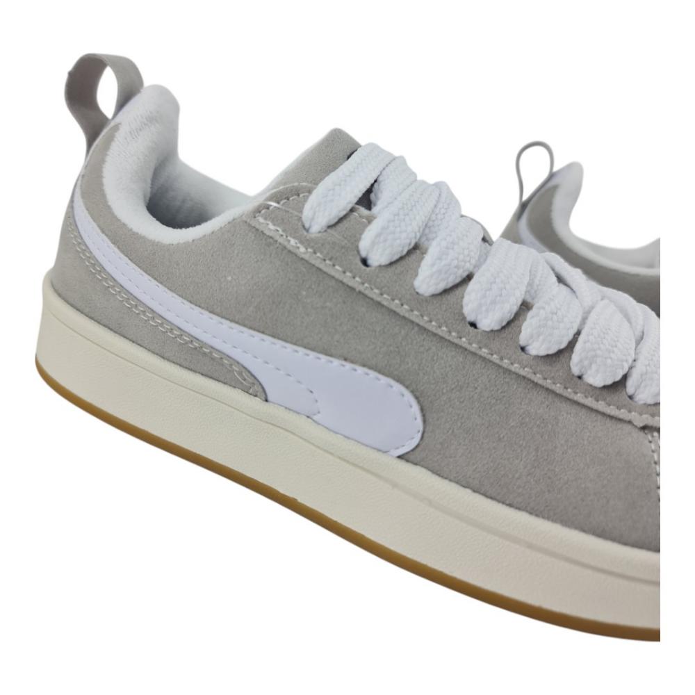 tênis masculino casual skate free time CIMENTO-BRANCO