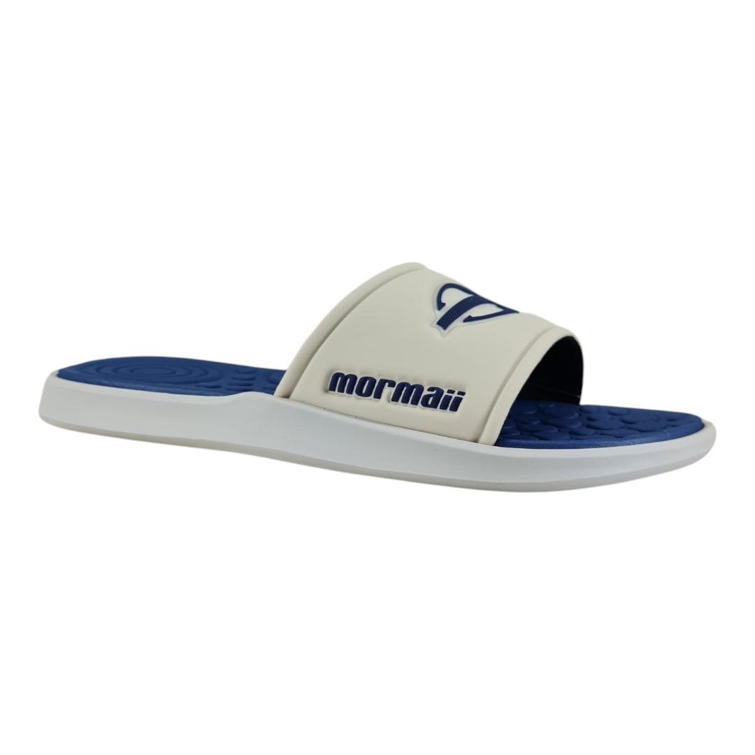 chinelo masculino mormaii BRANCO-AZUL