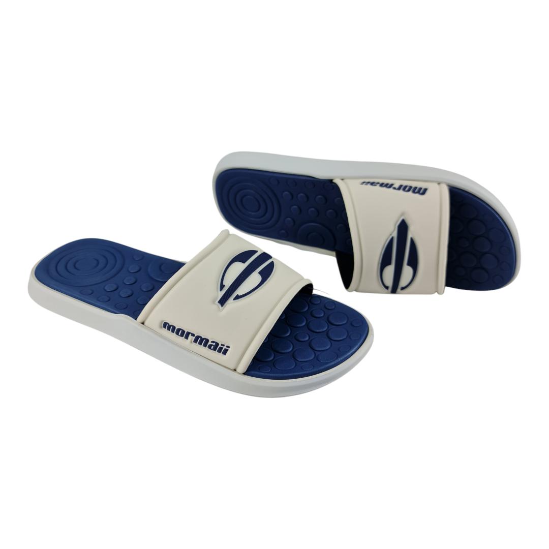 chinelo masculino mormaii BRANCO-AZUL