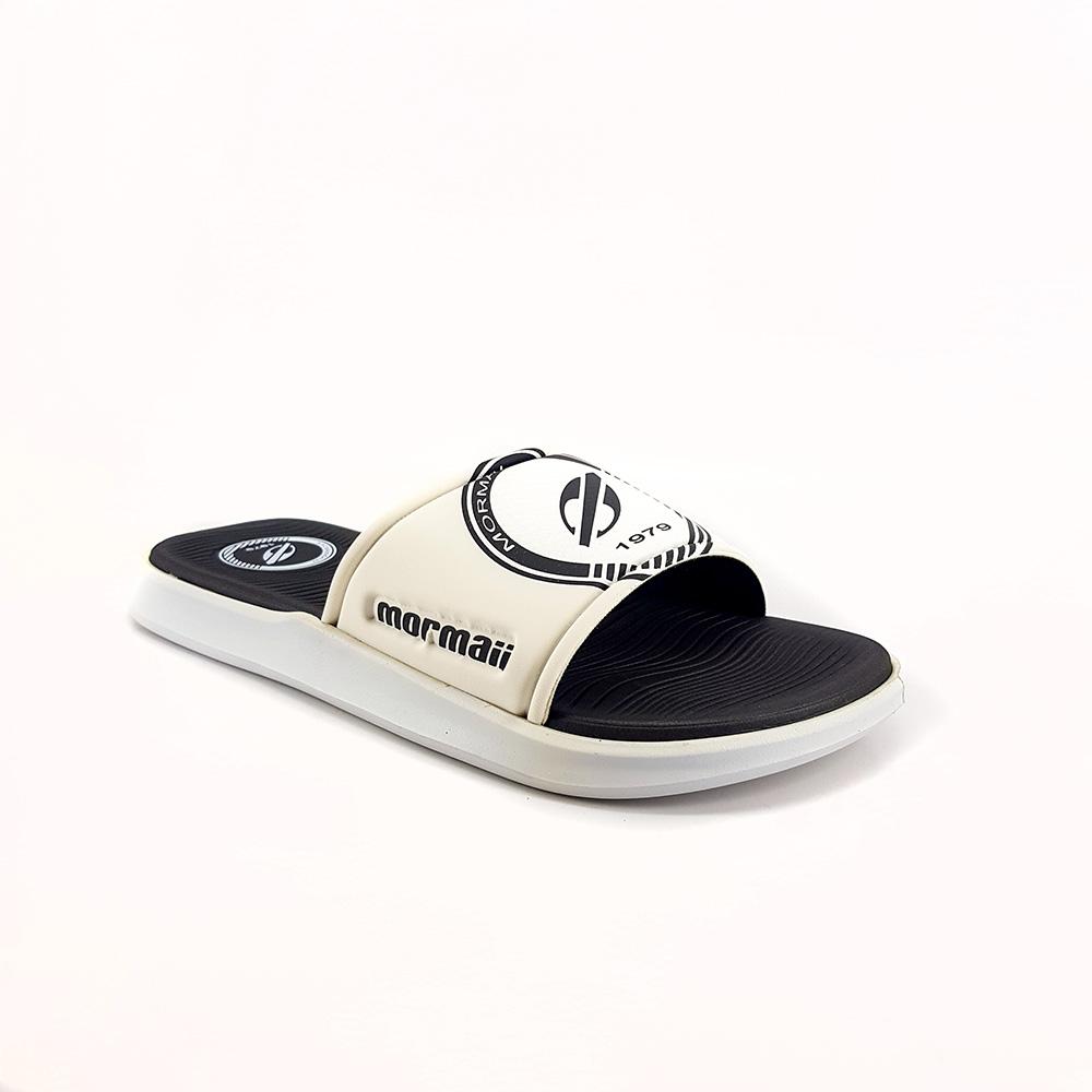 chinelo masculino mormaii BRANCO-PRETO
