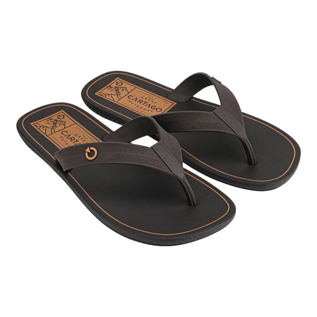 chinelo masculino cartago MARROM
