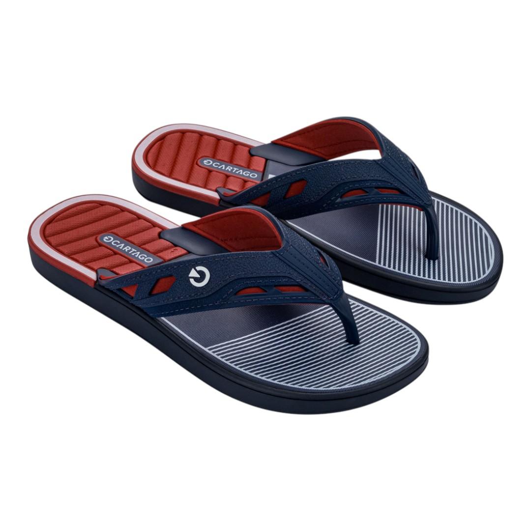 chinelo masculino cartago AZUL-VERMELHO