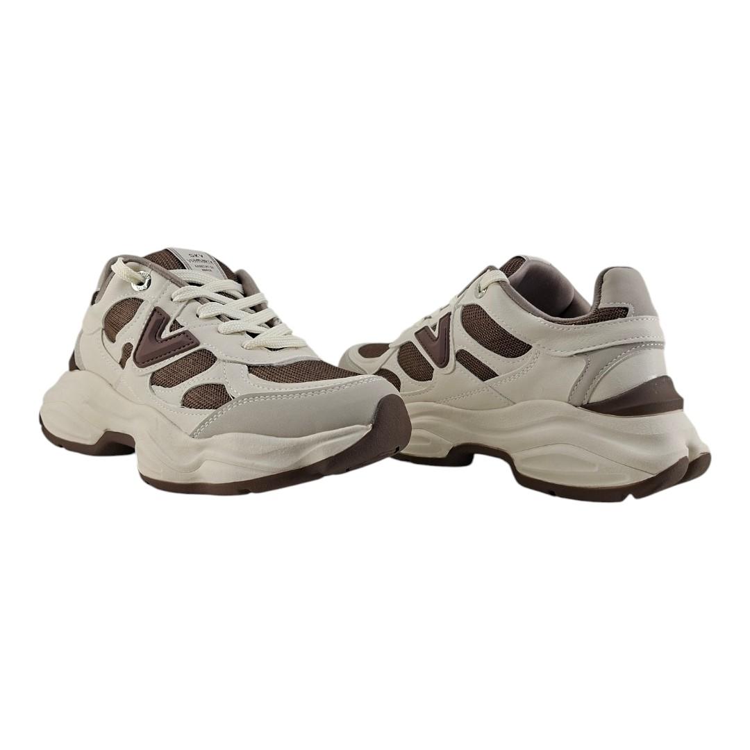 tênis casual feminino via marte BEGE
