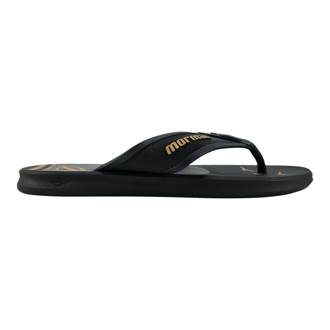chinelo masculino mormaii PRETO-BEGE